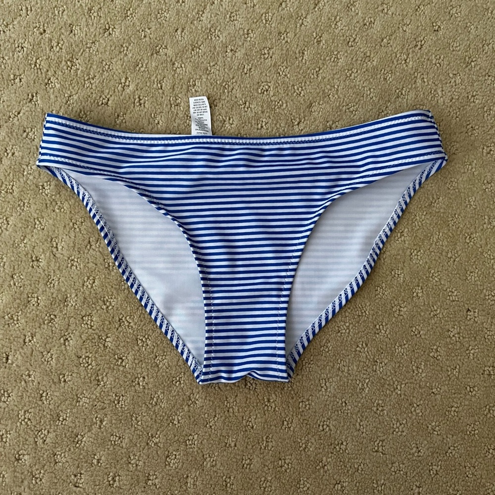 Like new Aerie blue and white stripe bikini bottom